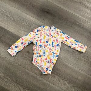 6/20$ JOE FRESH  Sea Ocean Theme Baby One Piece Rashguard size 6-12 months